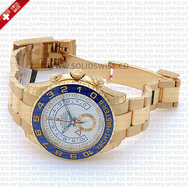 rolex yacht master gold and blue